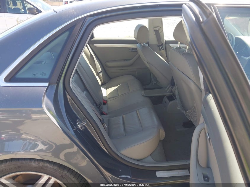 2007 Audi A4 VIN WAUDF78EX7A115358 IAAI salvage auction — NORMAL WEAR, Salvage Title - Dealer (California), sold $25 on 2026-07-29 (photo 8)