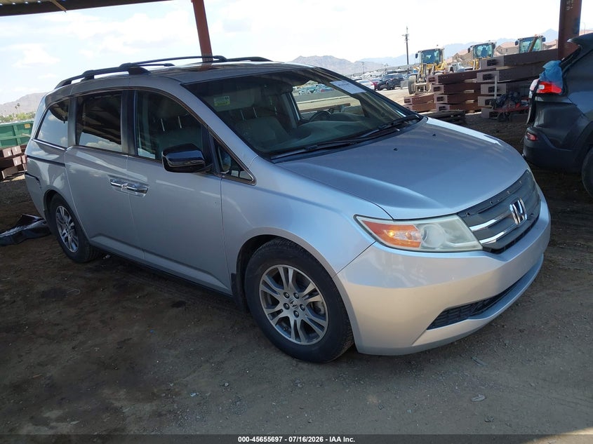 2013 Honda Odyssey VIN 5FNRL5H61DB086320 IAAI salvage auction — REAR END, Salvage Title, sold $1,600 on 2026-07-29 (photo 1)