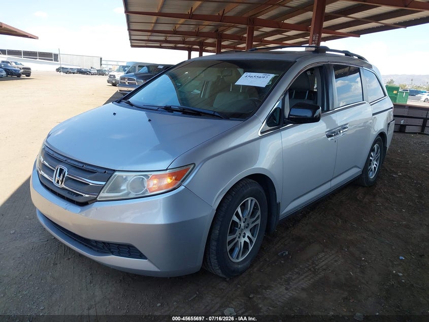 2013 Honda Odyssey VIN 5FNRL5H61DB086320 IAAI salvage auction — REAR END, Salvage Title, sold $1,600 on 2026-07-29 (photo 2)