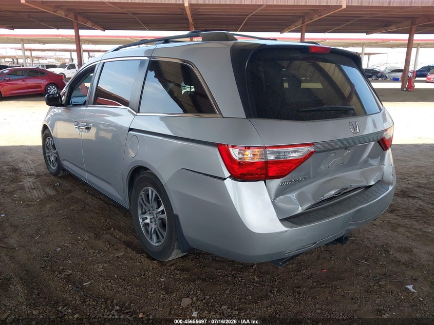 2013 Honda Odyssey VIN 5FNRL5H61DB086320 IAAI salvage auction — REAR END, Salvage Title, sold $1,600 on 2026-07-29 (photo 3)