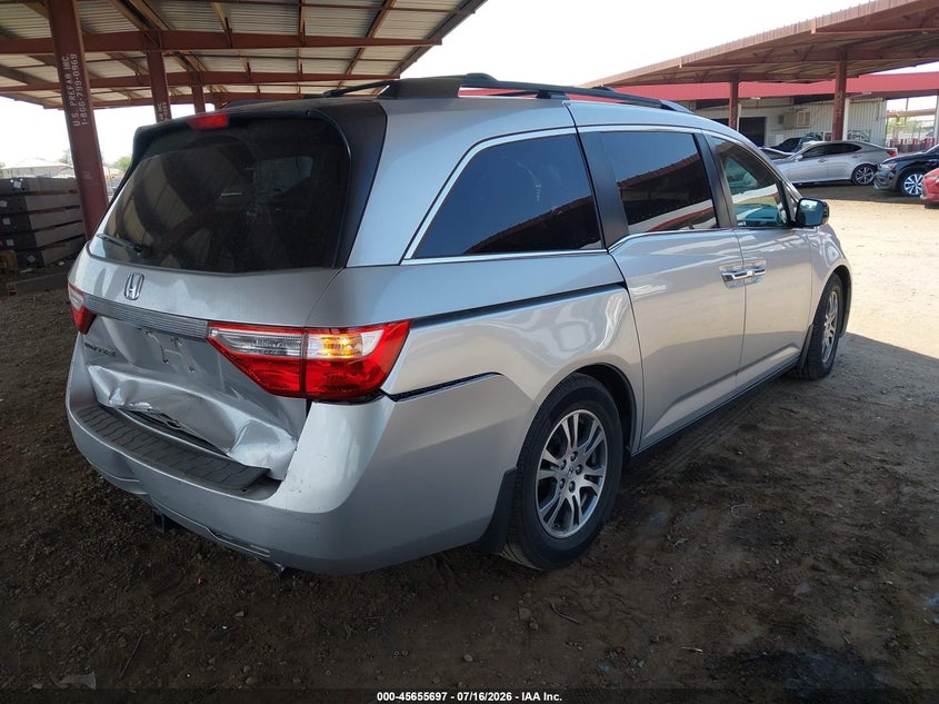 2013 Honda Odyssey VIN 5FNRL5H61DB086320 IAAI salvage auction — REAR END, Salvage Title, sold $1,600 on 2026-07-29 (photo 4)