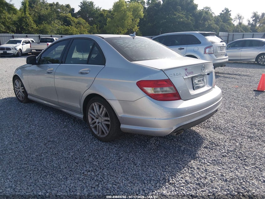 2009 Mercedes-benz C class VIN WDDGF81X69R075744 IAAI salvage auction — NORMAL WEAR, Clear (Alabama), sold $250 on 2026-08-06 (photo 3)