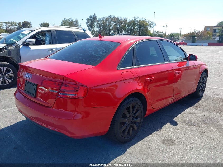 2014 Audi A4 VIN WAUAFAFLXEN008365 IAAI salvage auction — NORMAL WEAR, Clear - Dealer Only (California), sold $100 on 2026-07-23 (photo 4)
