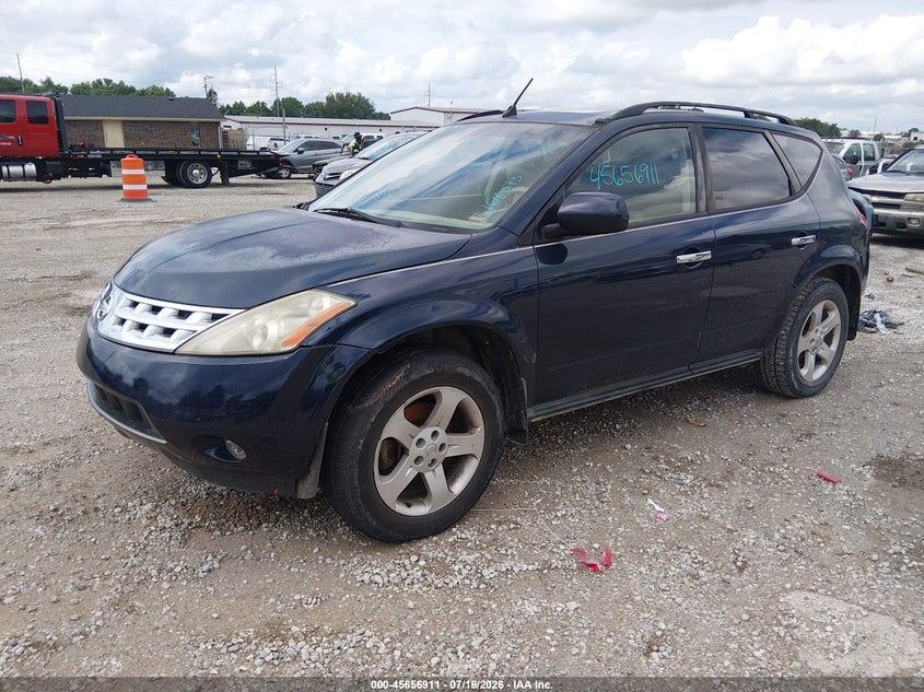 2003 Nissan Murano VIN JN8AZ08W13W222040 IAAI salvage auction — NORMAL WEAR, Clear (Missouri), sold $125 on 2026-07-27 (photo 2)