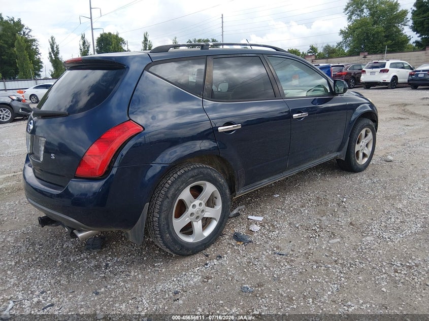 2003 Nissan Murano VIN JN8AZ08W13W222040 IAAI salvage auction — NORMAL WEAR, Clear (Missouri), sold $125 on 2026-07-27 (photo 4)