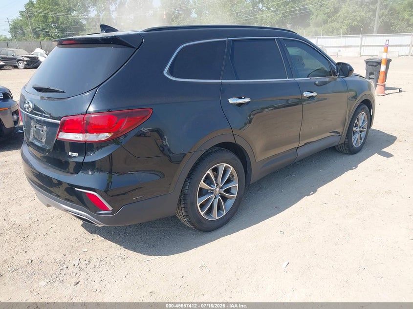 2017 Hyundai Santa fe VIN KM8SMDHF9HU220041 IAAI salvage auction — NORMAL WEAR, Salvage Title, sold $1,850 on 2026-07-30 (photo 4)