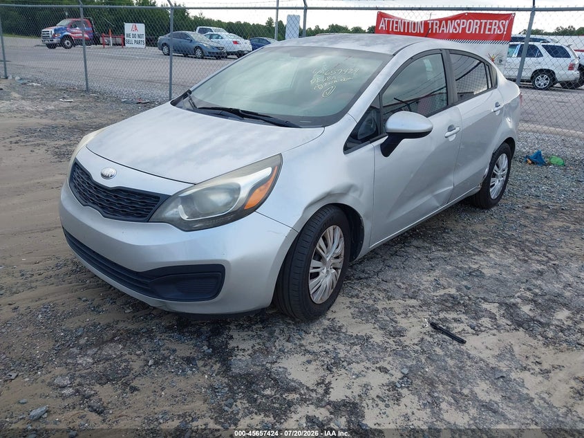 2014 Kia Rio VIN KNADM4A32E6415487 IAAI salvage auction — LEFT FRONT, Clear (North Carolina), sold $375 on 2026-07-22 (photo 2)