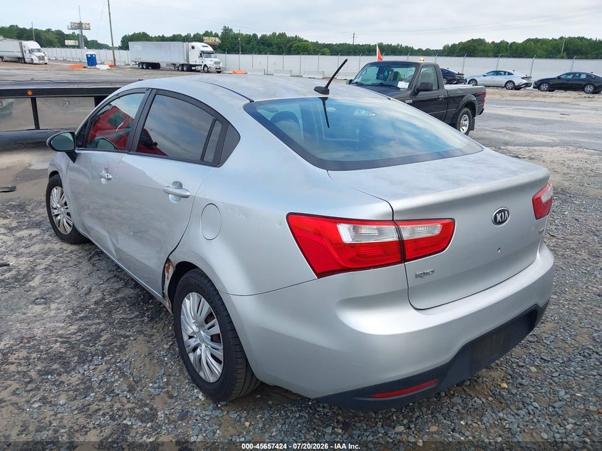 2014 Kia Rio VIN KNADM4A32E6415487 IAAI salvage auction — LEFT FRONT, Clear (North Carolina), sold $375 on 2026-07-22 (photo 3)