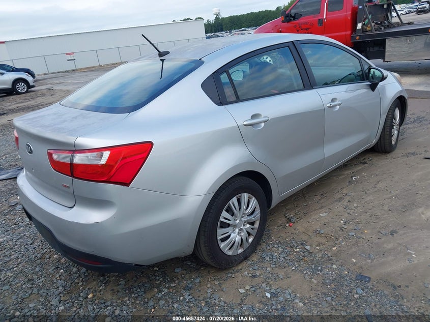 2014 Kia Rio VIN KNADM4A32E6415487 IAAI salvage auction — LEFT FRONT, Clear (North Carolina), sold $375 on 2026-07-22 (photo 4)