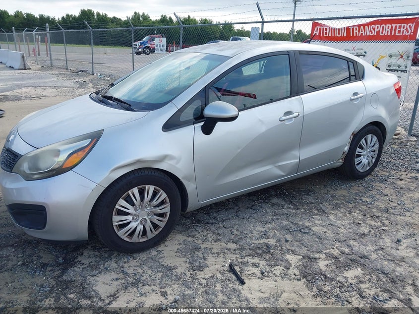 2014 Kia Rio VIN KNADM4A32E6415487 IAAI salvage auction — LEFT FRONT, Clear (North Carolina), sold $375 on 2026-07-22 (photo 6)