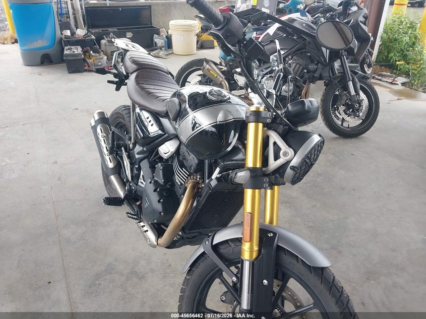 2025 Triumph motorcycle Scrambler VIN SMTT147Y8SNA28278 IAAI salvage auction — VANDALISM, Salvage (Utah), sold $1,500 on 2026-09-16 (photo 1)