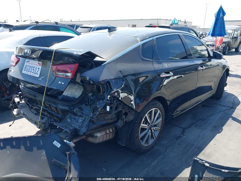 2019 Kia Optima VIN 5XXGU4L14KG291747 IAAI salvage auction — REAR END, Salvage Certificate (California), sold $1,650 on 2026-07-19 (photo 4)