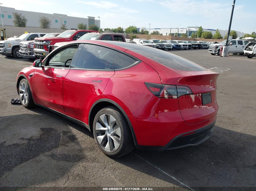 2023 Tesla Model y VIN 7SAYGAEE6PF741101 IAAI salvage auction — RIGHT FRONT, Wait Title, sold $12,500 on 2026-07-31 (photo 3)