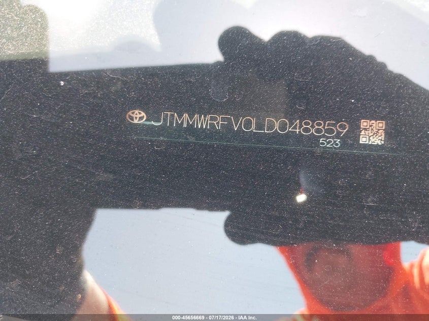 2020 Toyota Rav 4 VIN JTMMWRFV0LD048859 IAAI salvage auction — LEFT SIDE, Salvage Title, sold $10,300 on 2026-08-14 (photo 9)