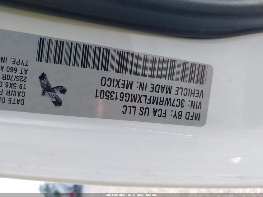 2021 Ram 5500 VIN 3C7WRMFLXMG613501 IAAI salvage auction — FRONT END, Clear (Georgia), sold $10,800 on 2026-07-28 (photo 8)
