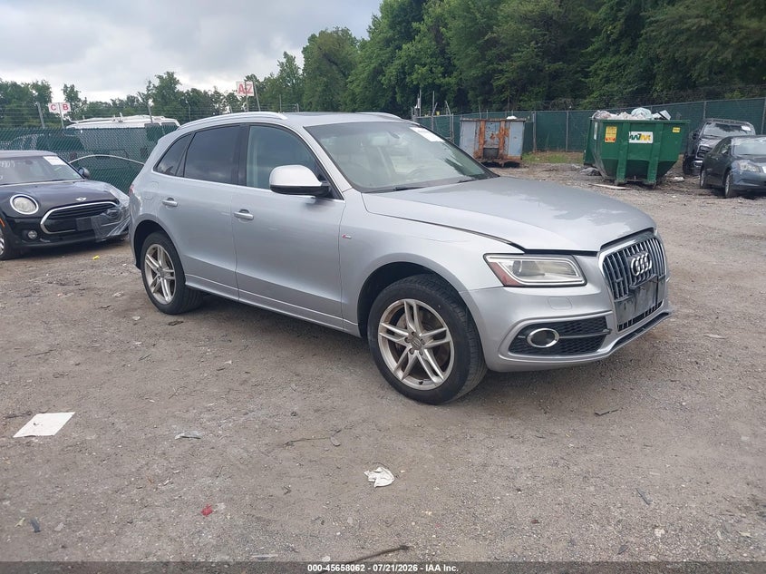 2015 Audi Q5 VIN WA1DGAFP8FA102408 IAAI salvage auction — FRONT END, Salvage (Pennsylvania), sold $1,100 on 2026-08-01 (photo 1)