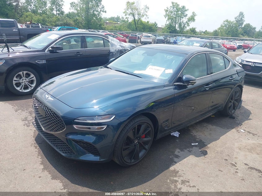 2022 Genesis G70 VIN KMTG54TE1NU082532 IAAI salvage auction — REAR END, Salvage (Ohio), sold $7,700 on 2026-08-01 (photo 2)