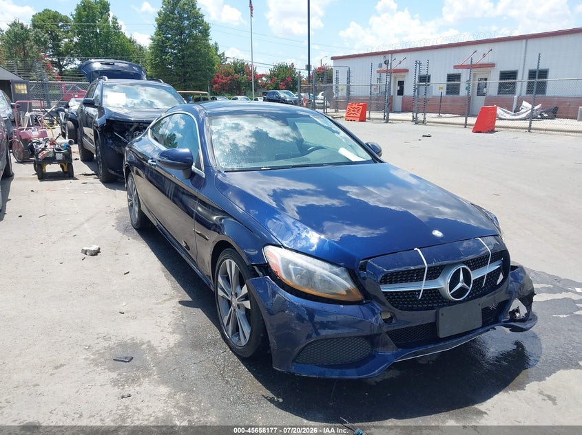 2017 Mercedes-benz C-klasse VIN WDDWJ4KB5HF438573 IAAI salvage auction — FRONT END, Salvage (North Carolina), sold $4,750 on 2026-08-13 (photo 1)