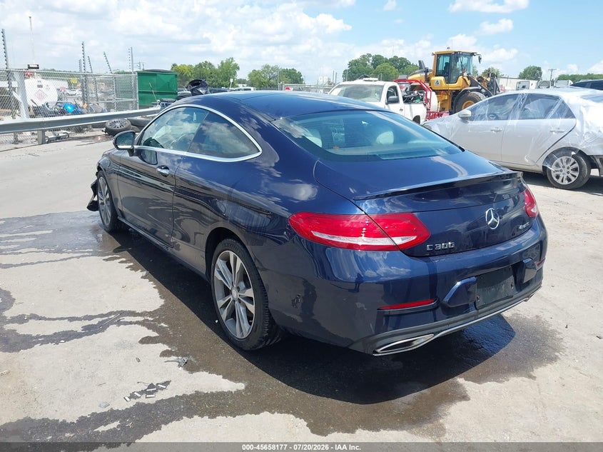 2017 Mercedes-benz C-klasse VIN WDDWJ4KB5HF438573 IAAI salvage auction — FRONT END, Salvage (North Carolina), sold $4,750 on 2026-08-13 (photo 3)