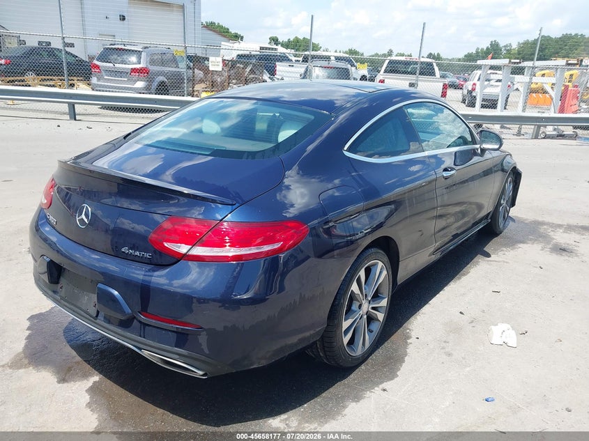 2017 Mercedes-benz C-klasse VIN WDDWJ4KB5HF438573 IAAI salvage auction — FRONT END, Salvage (North Carolina), sold $4,750 on 2026-08-13 (photo 4)