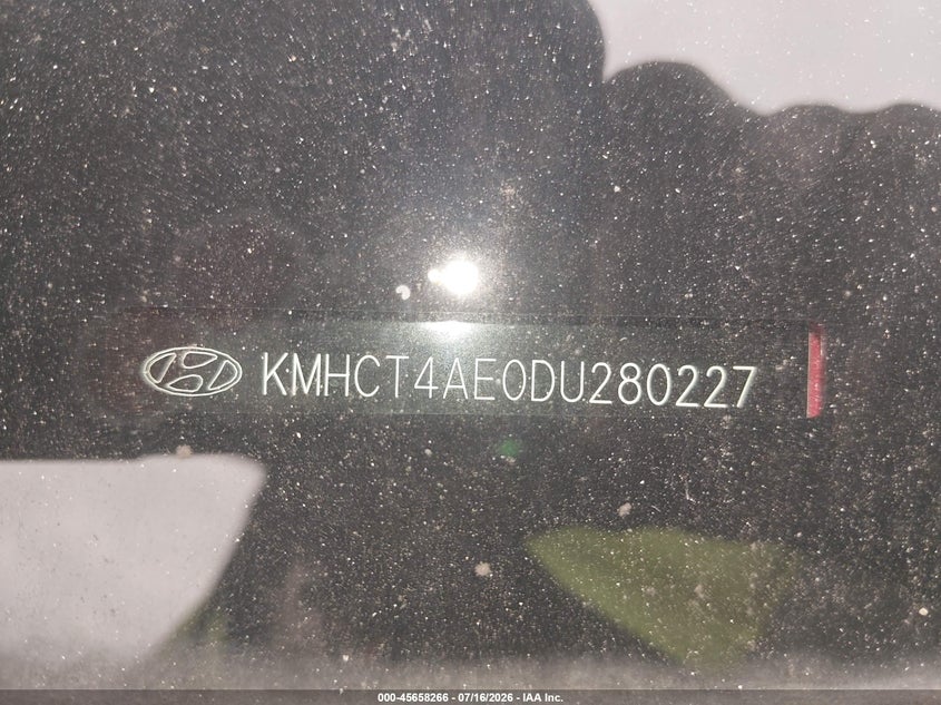 2013 Hyundai Accent VIN KMHCT4AE0DU280227 IAAI salvage auction — NORMAL WEAR, Clear (New Jersey), sold $550 on 2026-07-29 (photo 9)