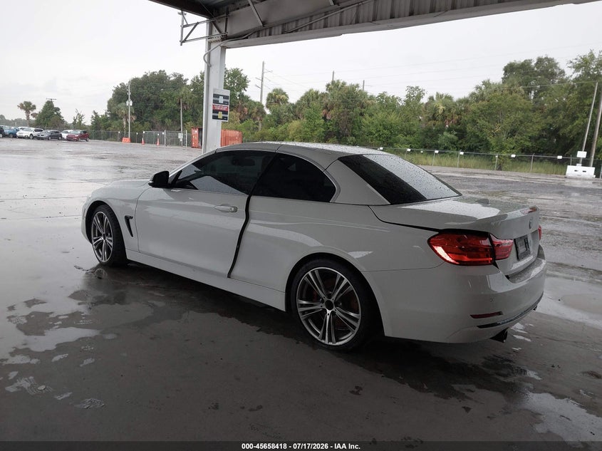 2015 BMW 4er VIN WBA3T3C50F5A40359 IAAI salvage auction — WATER/FLOOD, Salvage Title, sold $2,800 on 2026-08-12 (photo 3)