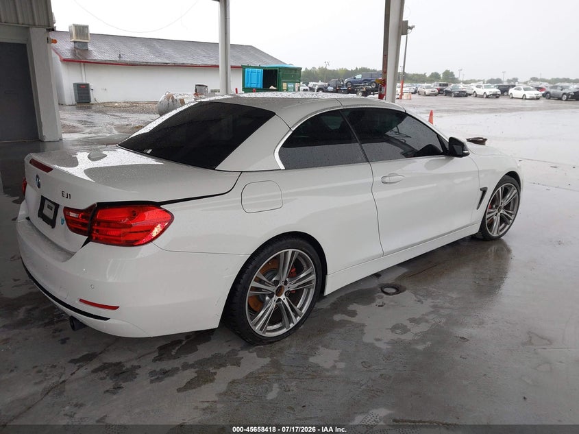 2015 BMW 4er VIN WBA3T3C50F5A40359 IAAI salvage auction — WATER/FLOOD, Salvage Title, sold $2,800 on 2026-08-12 (photo 4)