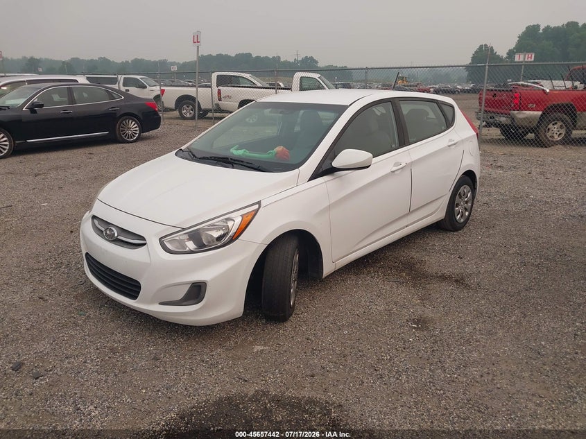 2017 Hyundai Accent VIN KMHCT5AE5HU335220 IAAI salvage auction — NORMAL WEAR, Clear (Delaware), sold $225 on 2026-07-30 (photo 2)