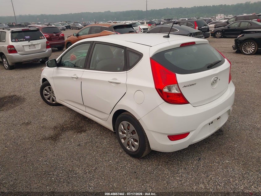 2017 Hyundai Accent VIN KMHCT5AE5HU335220 IAAI salvage auction — NORMAL WEAR, Clear (Delaware), sold $225 on 2026-07-30 (photo 3)