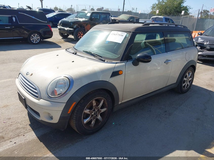 2010 Mini Cooper clubman VIN WMWML3C50ATX37889 IAAI salvage auction — WATER/FLOOD, Salvage (California), sold $600 on 2026-08-12 (photo 2)