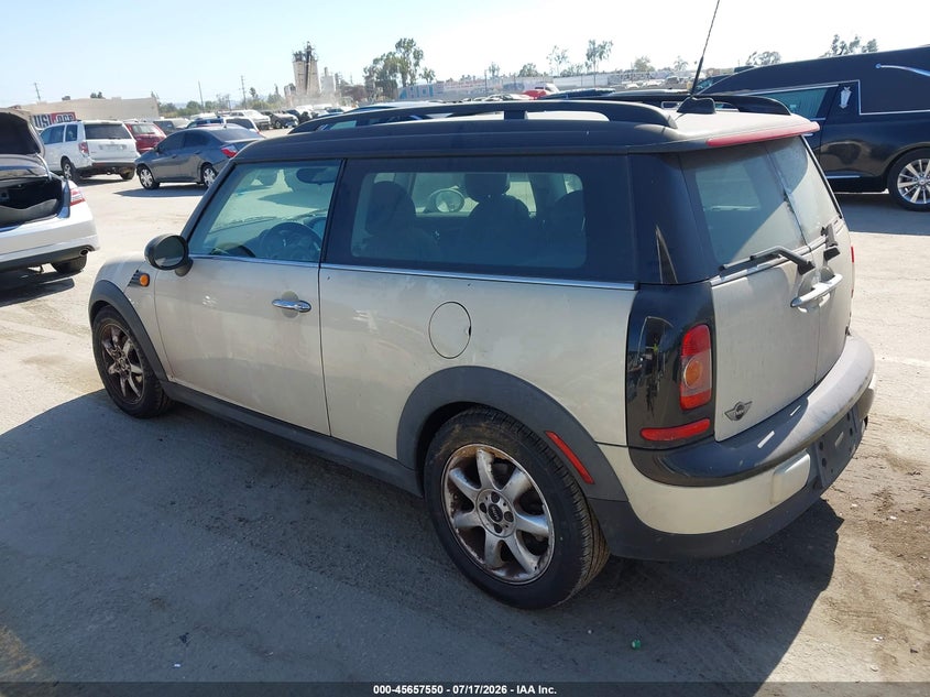 2010 Mini Cooper clubman VIN WMWML3C50ATX37889 IAAI salvage auction — WATER/FLOOD, Salvage (California), sold $600 on 2026-08-12 (photo 3)