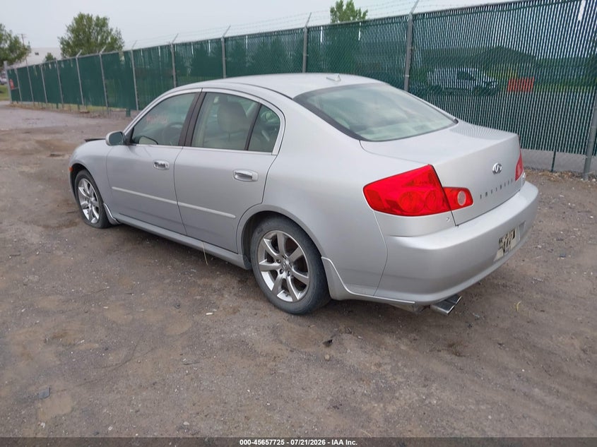 2006 Infiniti G35 VIN JNKCV51F36M601191 IAAI salvage auction — NORMAL WEAR, Clear (North Carolina), sold $25 on 2026-07-28 (photo 3)