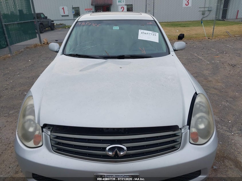 2006 Infiniti G35 VIN JNKCV51F36M601191 IAAI salvage auction — NORMAL WEAR, Clear (North Carolina), sold $25 on 2026-07-28 (photo 6)