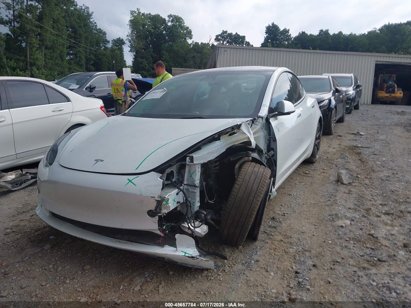 2023 Tesla Model 3 VIN 5YJ3E1EAXPF424433 IAAI salvage auction — LEFT FRONT, Wait Title, sold $5,500 on 2026-09-02 (photo 2)