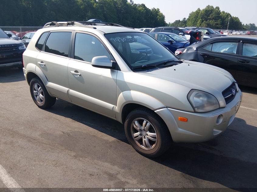 2007 Hyundai Tucson VIN KM8JN72D57U589768 IAAI salvage auction — NORMAL WEAR, Clear (North Carolina), sold $525 on 2026-07-22 (photo 1)