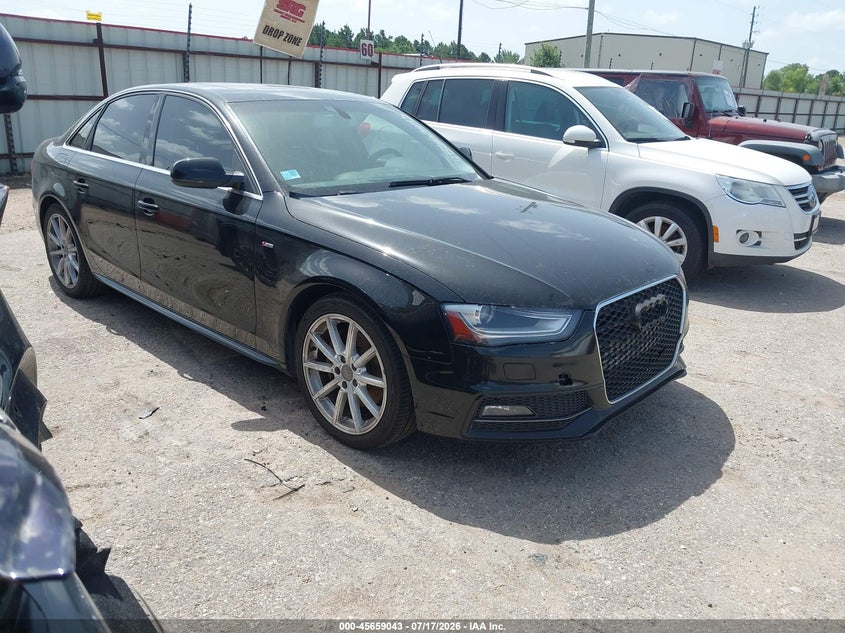 2014 Audi A4 VIN WAUFFAFL3EN019536 IAAI salvage auction — NORMAL WEAR, Original (Texas), sold $1,050 on 2026-07-29 (photo 1)