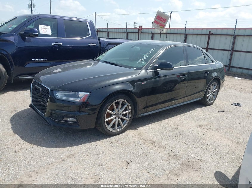 2014 Audi A4 VIN WAUFFAFL3EN019536 IAAI salvage auction — NORMAL WEAR, Original (Texas), sold $1,050 on 2026-07-29 (photo 2)
