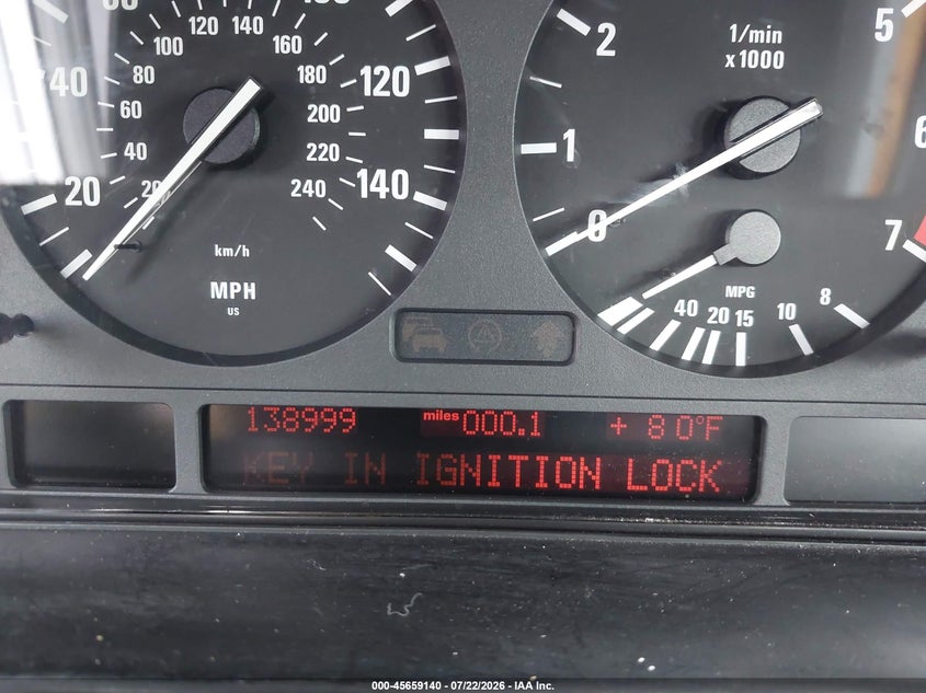1998 BMW 5 series VIN WBADE5321WBV92984 IAAI salvage auction — ENGINE DAMAGE, Rebuildable (Florida), sold $2,650 on 2026-08-06 (photo 7)