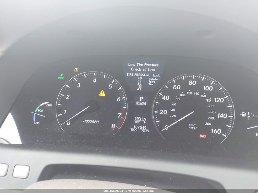 2008 Lexus Ls 600h VIN JTHDU46F285004931 IAAI salvage auction — SIDE, Clear (Wisconsin), sold $9,400 on 2026-08-11 (photo 7)
