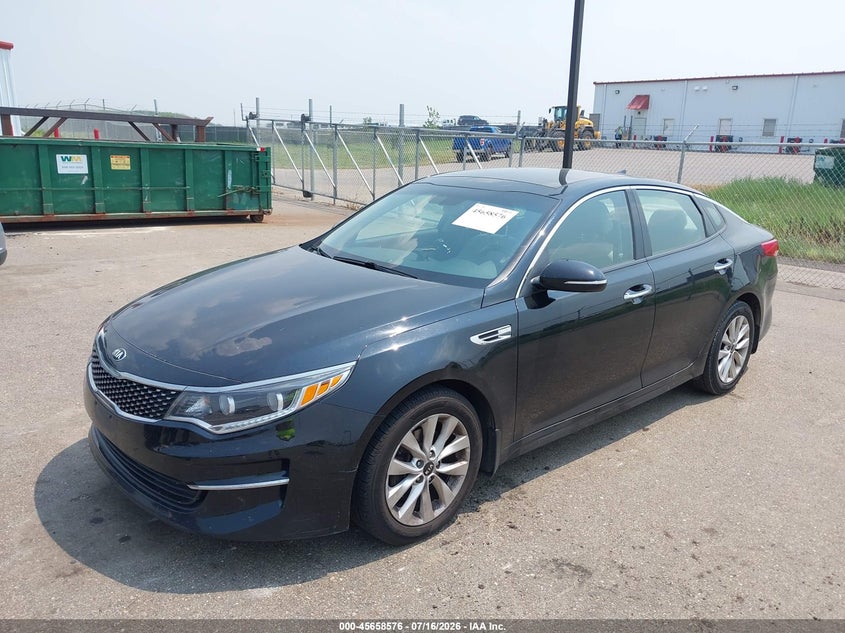 2016 Kia Optima VIN 5XXGU4L32GG074688 IAAI salvage auction — FRONT & REAR, Clear (Minnesota), sold $75 on 2026-07-29 (photo 2)