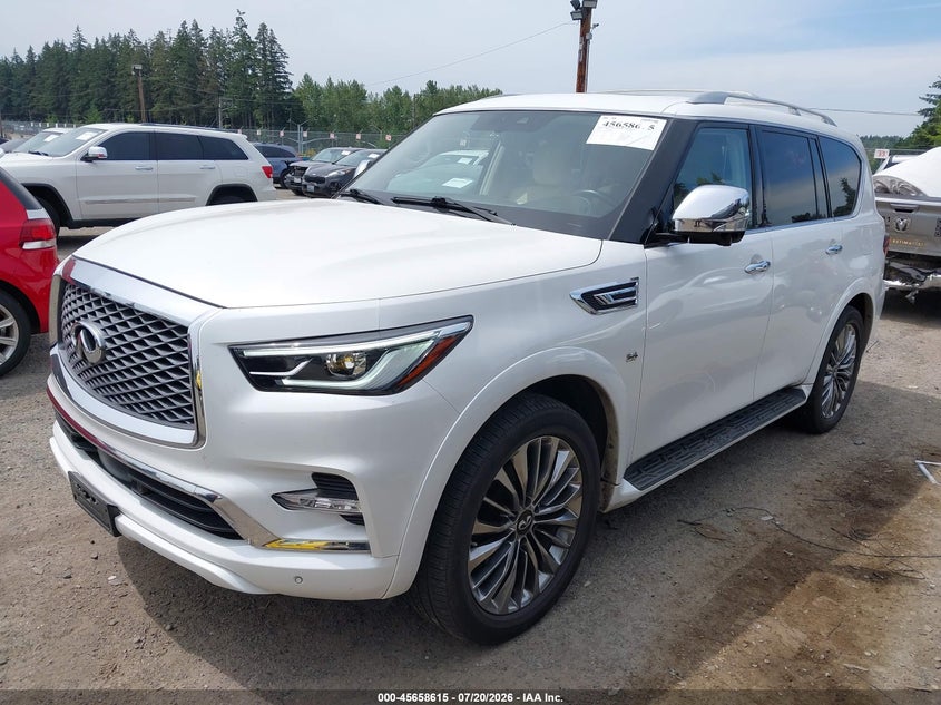 2020 Infiniti Qx80 VIN JN8AZ2NE8L9252853 IAAI salvage auction — SIDE, Wait Title, sold $12,500 on 2026-08-01 (photo 2)