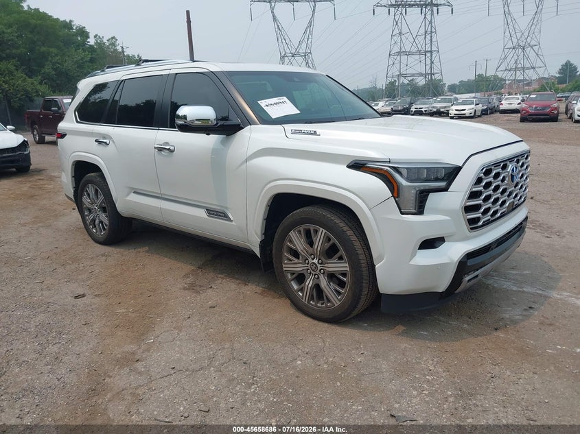 2023 Toyota Sequoia VIN 7SVAAABA9PX018761 IAAI salvage auction — NORMAL WEAR, Salvage Title, sold $45,250 on 2026-07-27 (photo 1)