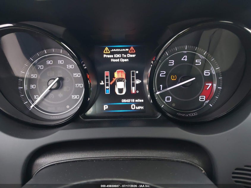 2015 Jaguar F-type VIN SAJWA6BU4F8K18545 IAAI salvage auction — FRONT END, Salvage Title, sold $7,925 on 2026-08-18 (photo 7)