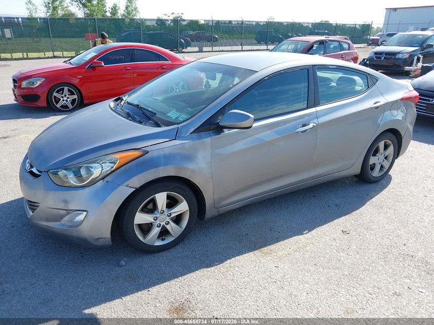 2013 Hyundai Elantra VIN KMHDH4AE7DU777393 IAAI salvage auction — NORMAL WEAR, Clear (New York), sold $275 on 2026-07-28 (photo 2)