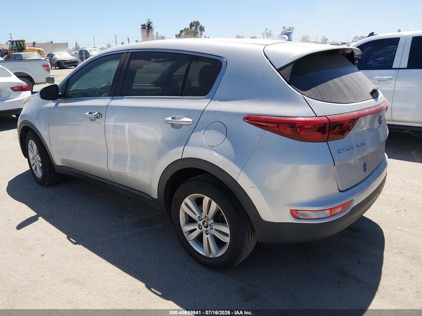2017 Kia Sportage VIN KNDPM3AC9H7226232 IAAI salvage auction — NORMAL WEAR, Salvage Title, sold $2,850 on 2026-07-29 (photo 3)