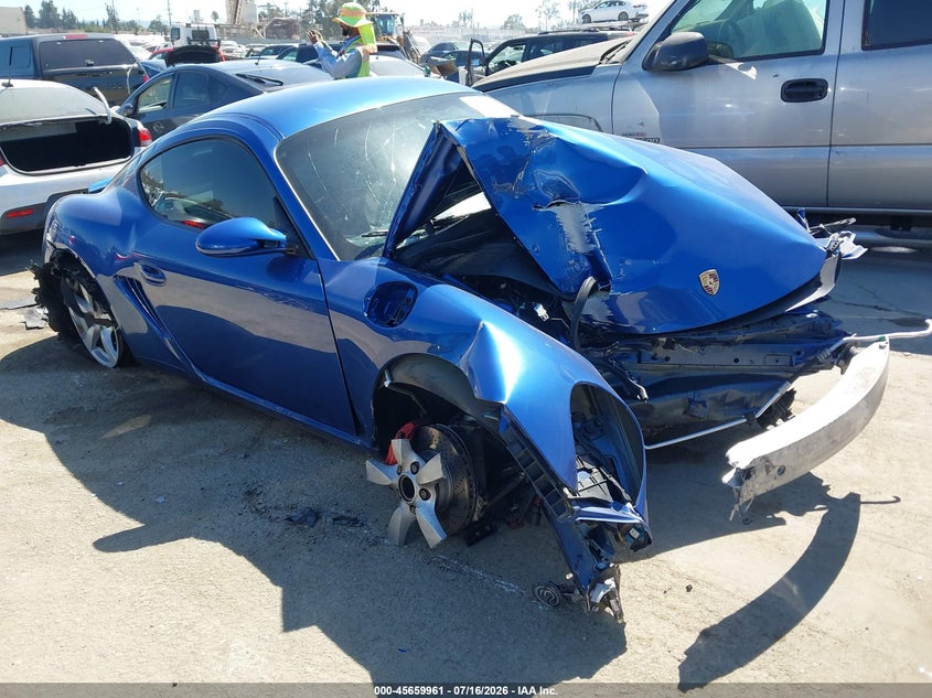 2007 Porsche Cayman VIN WP0AB29837U781621 IAAI salvage auction — FRONT END, Salvage (California), sold $5,600 on 2026-08-19 (photo 1)