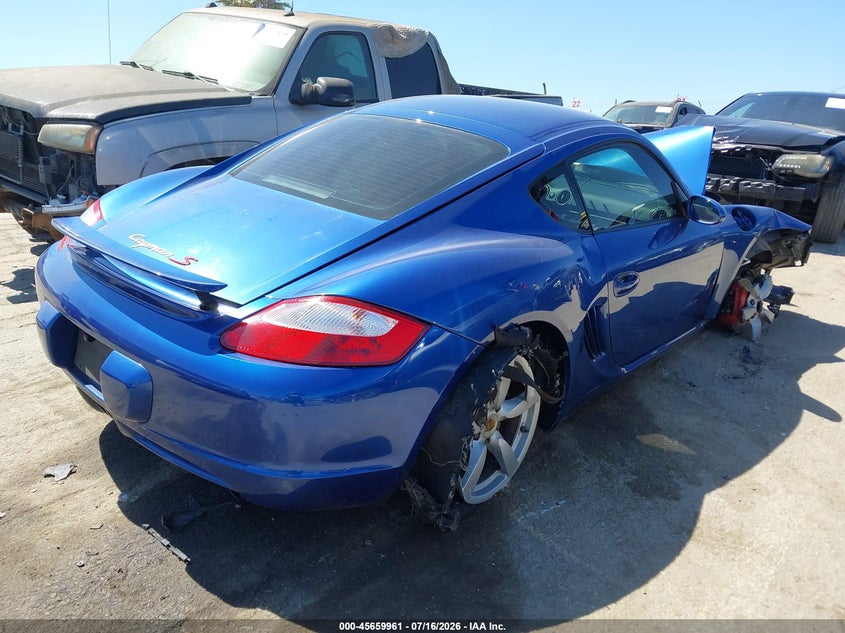 2007 Porsche Cayman VIN WP0AB29837U781621 IAAI salvage auction — FRONT END, Salvage (California), sold $5,600 on 2026-08-19 (photo 4)