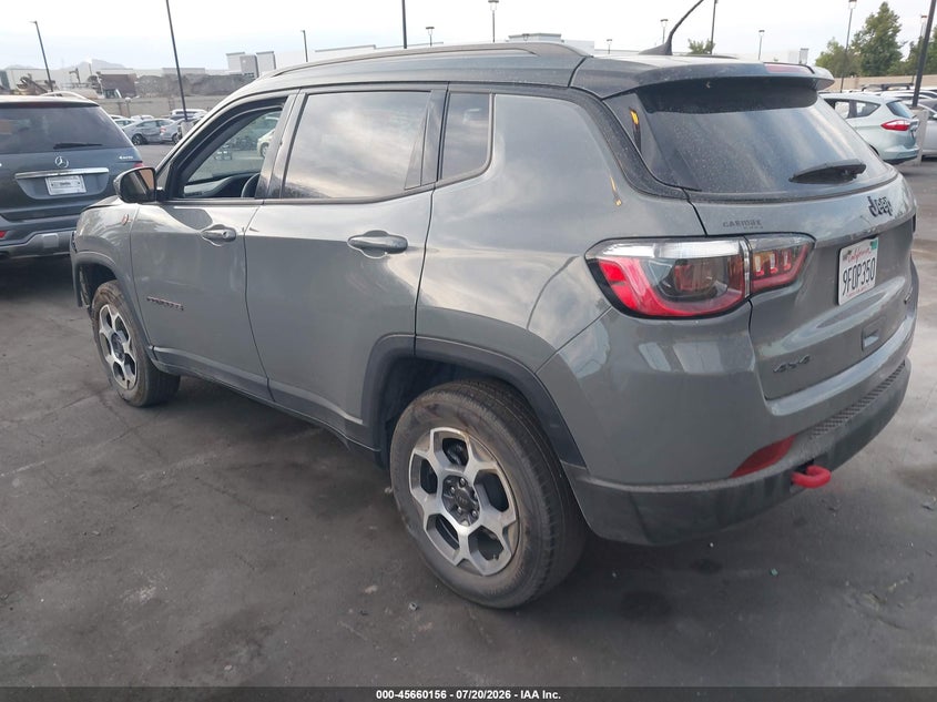 2022 Jeep Compass VIN 3C4NJDDB8NT206022 IAAI salvage auction — FRONT END, Salvage Certificate (California), sold $7,400 on 2026-08-14 (photo 3)