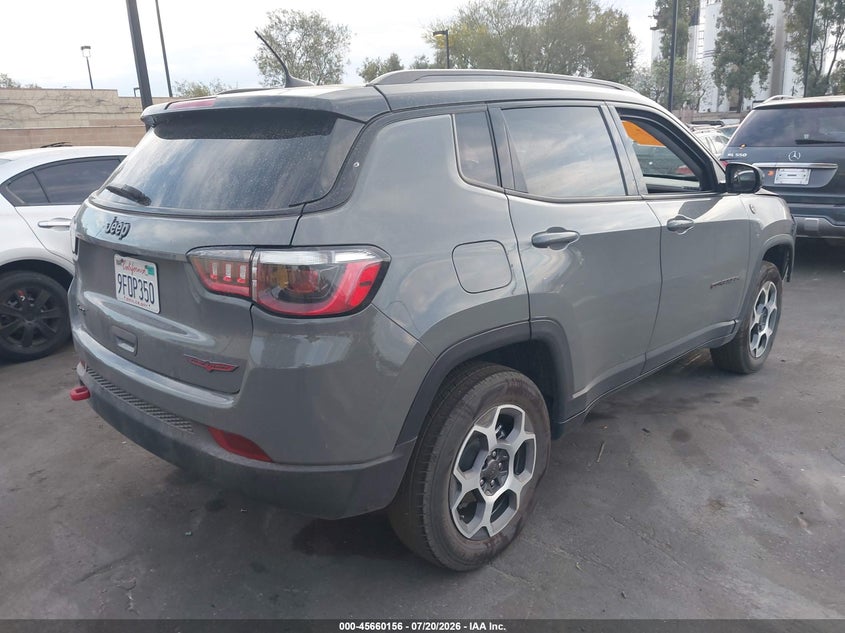 2022 Jeep Compass VIN 3C4NJDDB8NT206022 IAAI salvage auction — FRONT END, Salvage Certificate (California), sold $7,400 on 2026-08-14 (photo 4)
