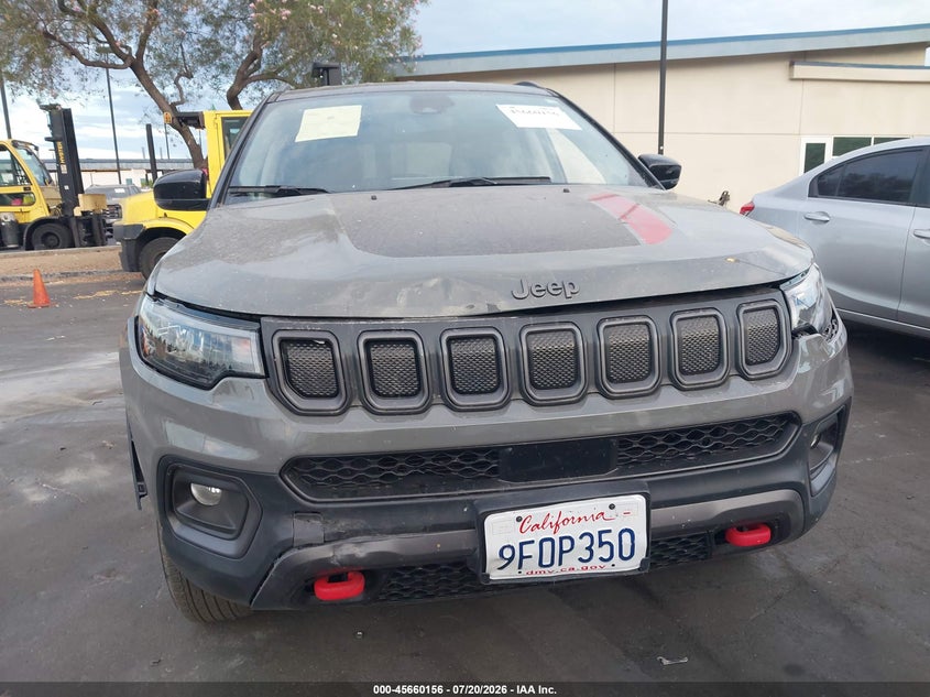 2022 Jeep Compass VIN 3C4NJDDB8NT206022 IAAI salvage auction — FRONT END, Salvage Certificate (California), sold $7,400 on 2026-08-14 (photo 6)